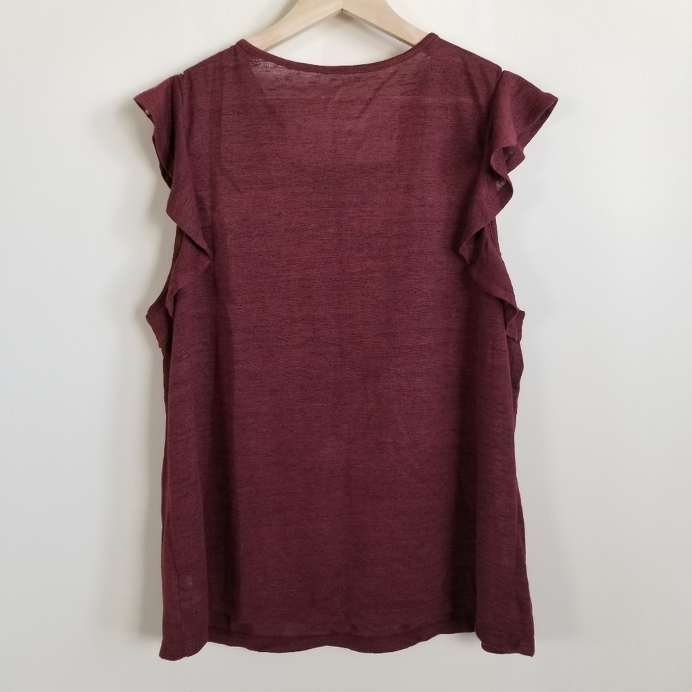 A New Day Ruffle Sleeve Top XXL Relaxed Fit NWT - Picture 4 of 5